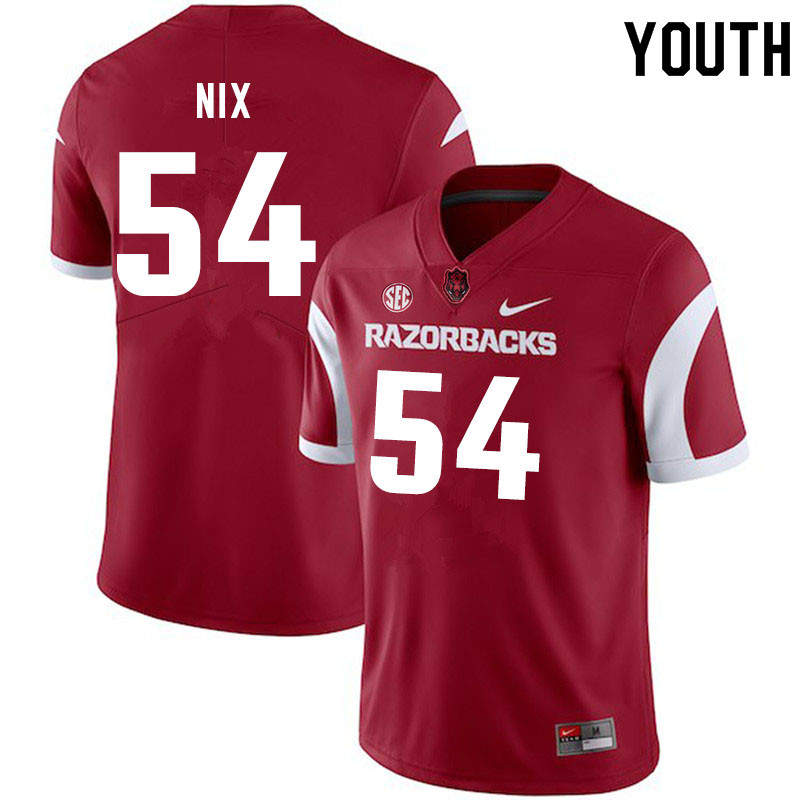 Youth #54 Austin Nix Arkansas Razorbacks College Football Jerseys Sale-Cardinal
